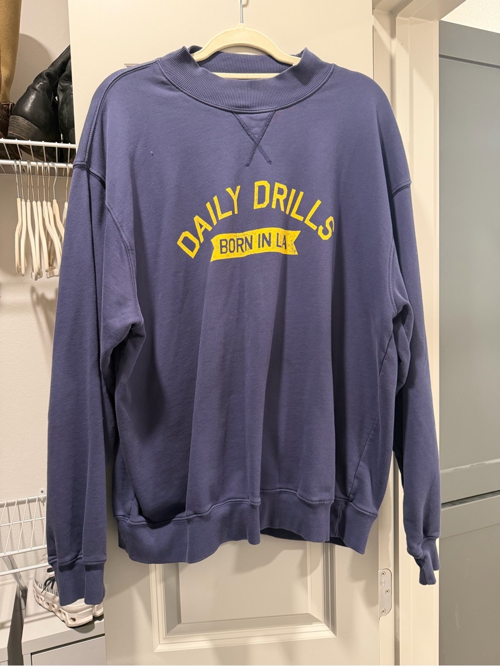 Daily Drills Purple Sweatshirt with Yellow Logo